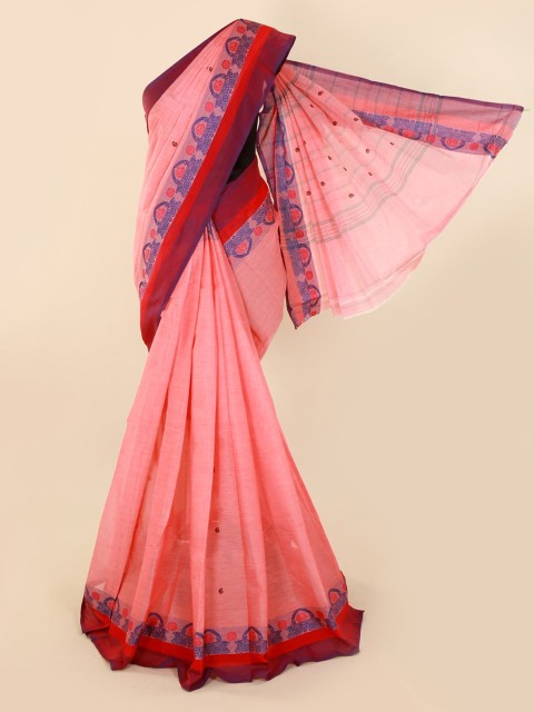 

Pothys Pink Woven Design Pure Cotton Saree