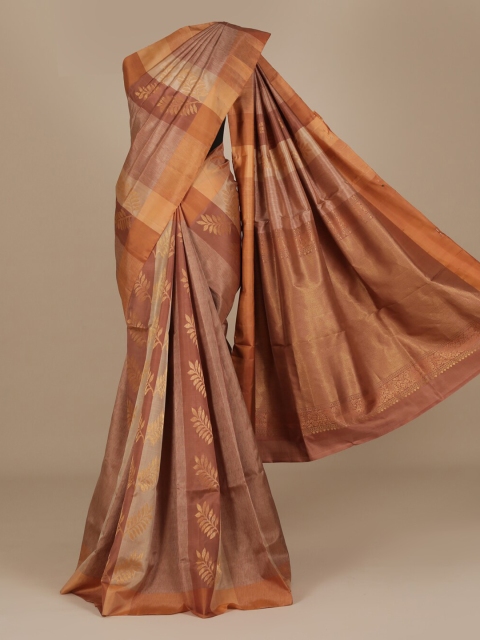 

Pothys Brown Woven Design Pure Silk Saree