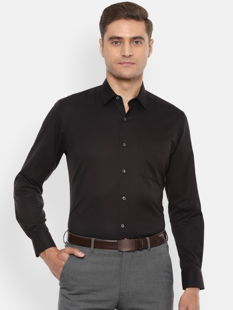 

Luxure by Louis Philippe Men Black Regular Fit Solid Casual Shirt
