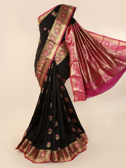 

Pothys Black Woven Design Art Silk Saree