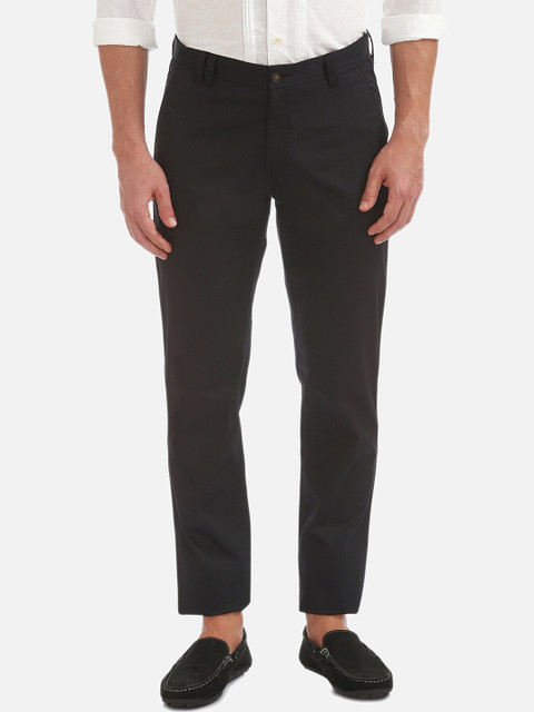 

AD By Arvind Men Black Slim Fit Solid Chinos