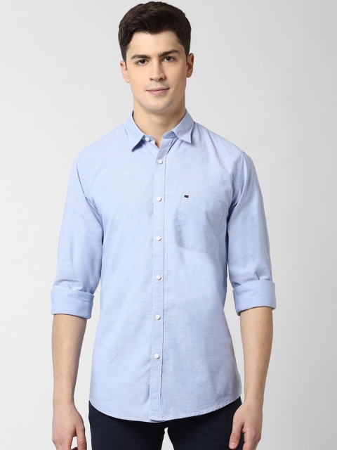 

Peter England Casuals Men Blue Slim Fit Solid Casual Shirt