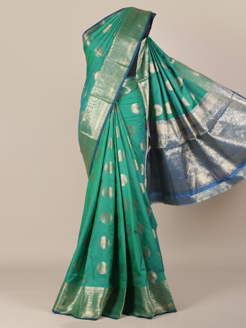 

Pothys Green Woven Design Jute Silk Saree