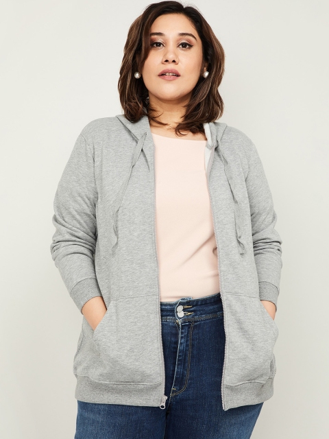 

nexus Women Grey Melange Solid Sweatshirt