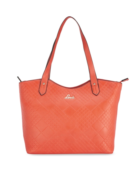 

Lavie Orange Textured Shoulder Bag