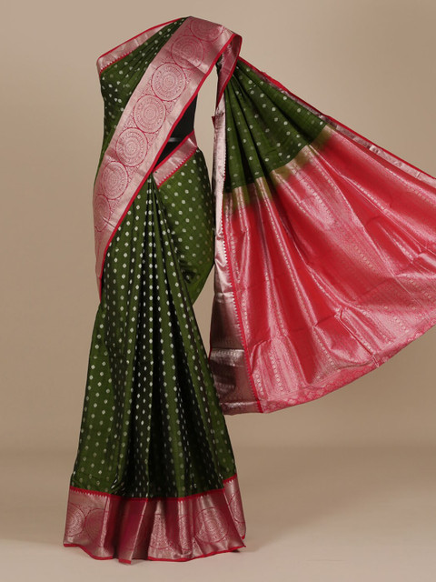 

Pothys Green Woven Design Pure Silk Saree