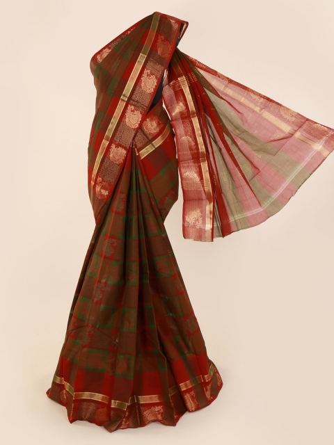 

Pothys Multicoloured Checked Pure Cotton Saree, Multi
