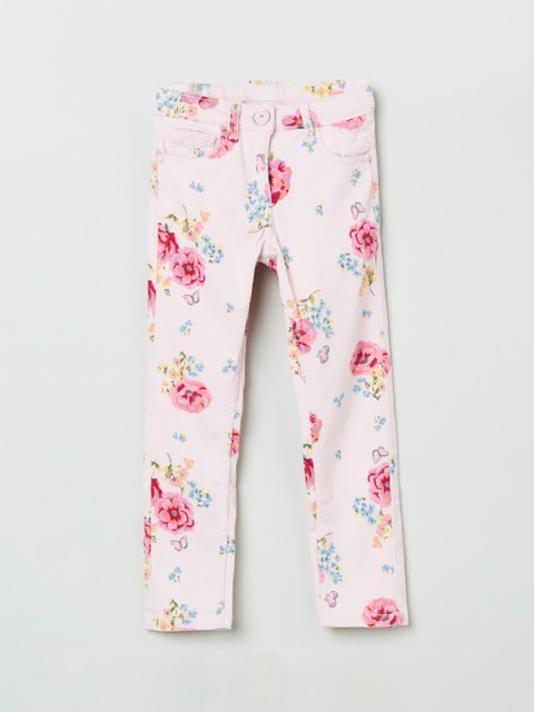 

max Girls Pink Regular Fit Printed Regular Trousers