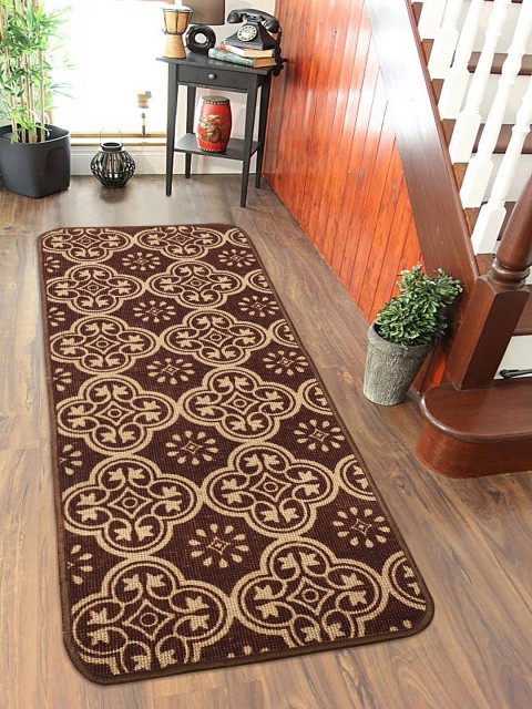 

Saral Home Brown & Beige Printed Multiuse Jute Floor Runner