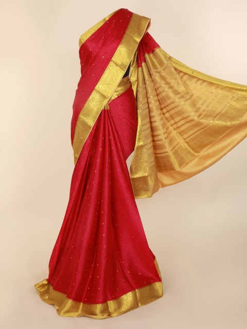 

Pothys Red Woven Design Pure Silk Saree