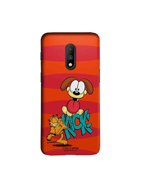 

macmerise Red & Orange Kick To Odie OnePlus 7 Back Case