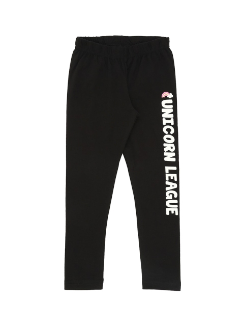

Pantaloons Junior Girls Black Printed Ankle Length Leggings