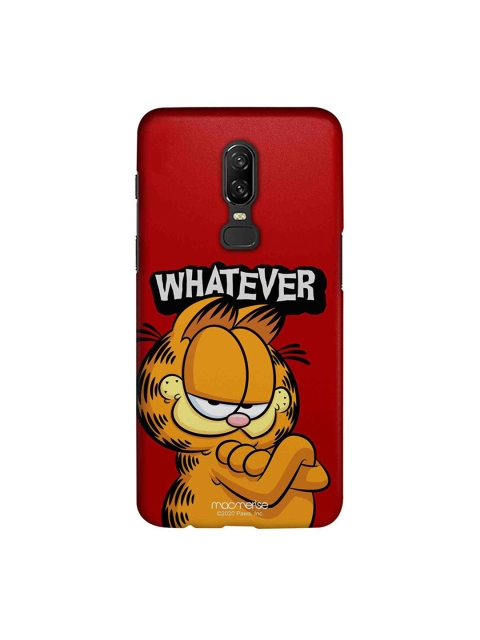 

macmerise Red & Orange Cartoon Characters Garfield Yeah Whatever OnePlus 6 Back Case