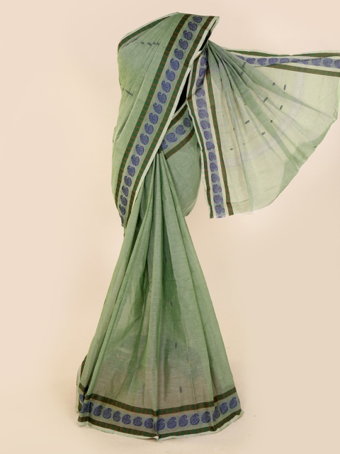 

Pothys Green Solid Pure Cotton Saree