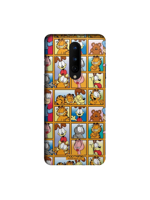 

macmerise Orange & Yellow Cartoon Characters Garfield Collage OnePlus 8 Back Case
