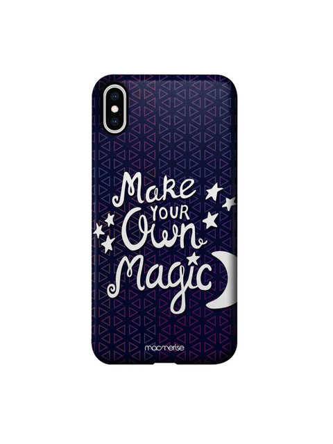 

macmerise Navy Blue & White Make Your Own Magic iPhone XS Max Back Cover