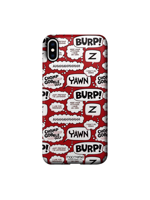 

macmerise Red & White Moods Of Garfield iPhone Xs Max Case