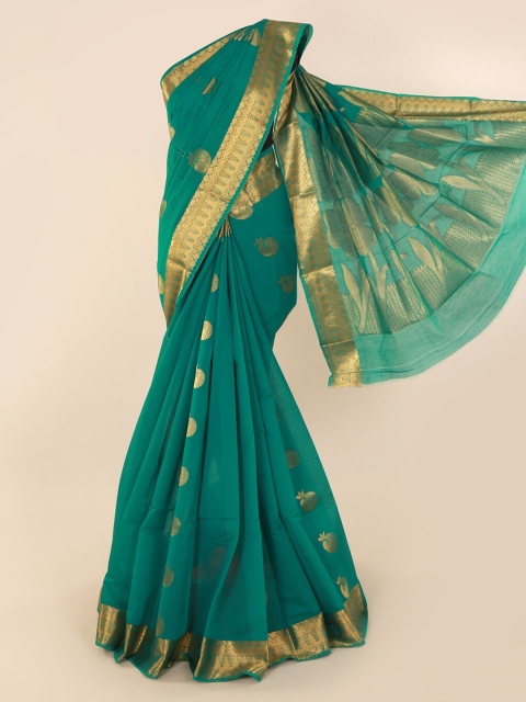 

Pothys Green Woven Design Silk Cotton Saree
