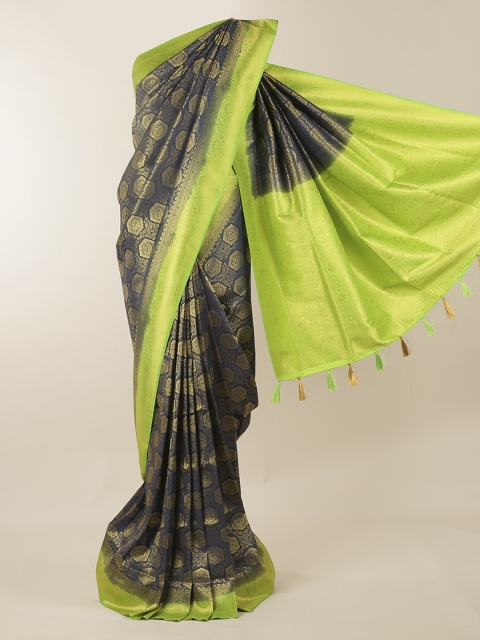 

Pothys Navy Blue Woven Design Jute Silk Saree