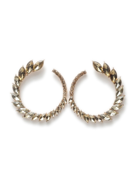 

AVANT-GARDE PARIS Gold-Plated Crescent Shaped Half Hoop Earrings