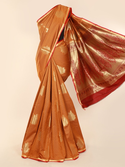 

Pothys Mustard Yellow Woven Design Art Silk Saree