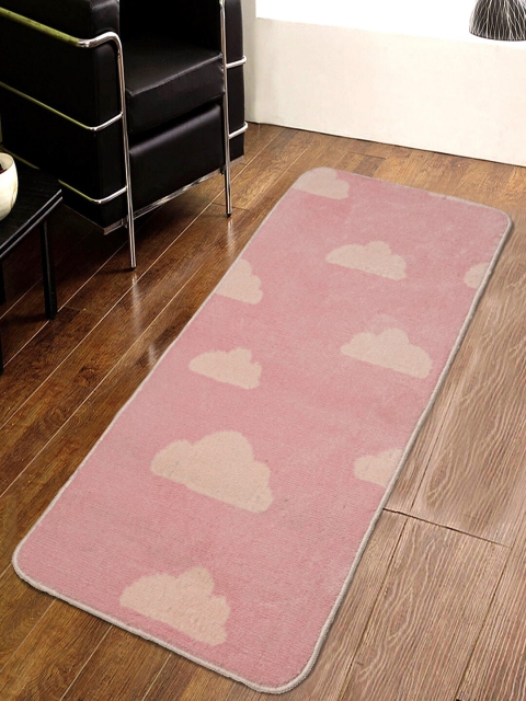 

Saral Home Pink & Beige Printed Anti-Skid Floor Runner