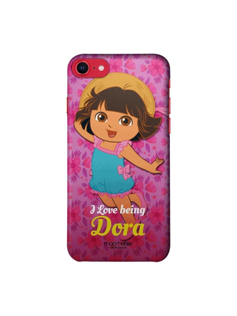

macmerise Pink & Yellow Lovely Dora iPhone SE (2020) Printed Back Cover