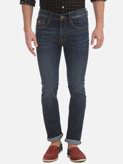 

AD By Arvind Men Navy Blue Skinny Fit Mid-Rise Clean Look Jeans