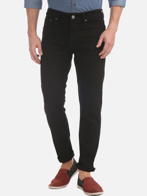 

AD By Arvind Men Black Slim Fit Mid-Rise Clean Look Stretchable Jeans