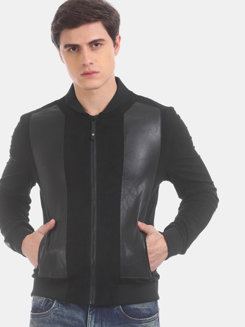 

True Blue Men Black Solid Bomber