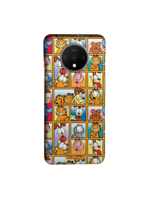 

macmerise Orange & White Garfield Collage Printed OnePlus 7T Back Case