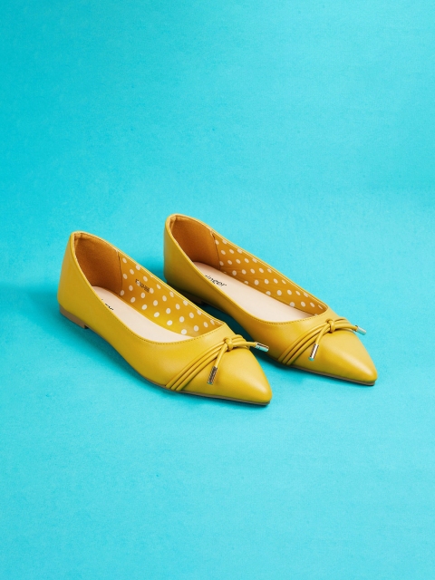 

Ginger by Lifestyle Women Mustard Yellow Solid Ballerinas