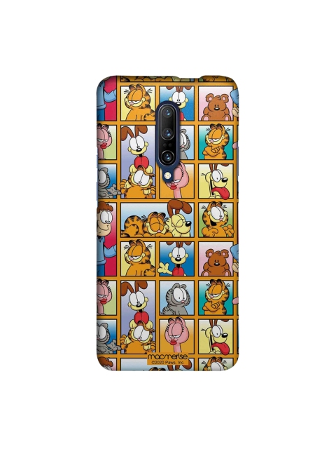 

macmerise Orange & Blue Garfield Collage Printed OnePlus 7 Pro Back Case