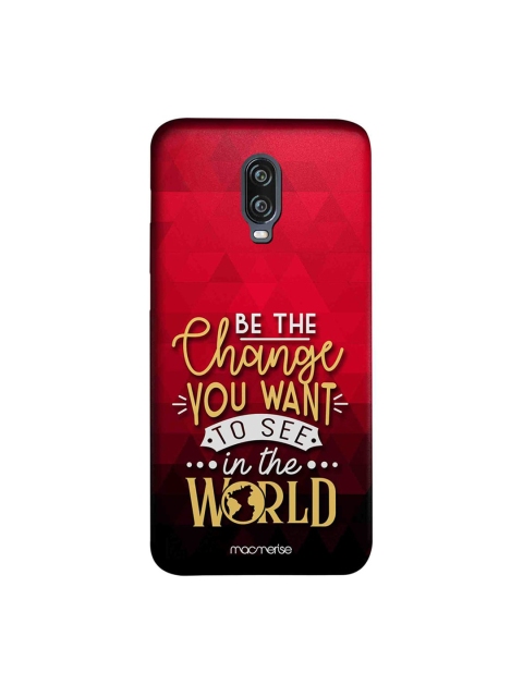 

macmerise Red & Black Be The Change OnePlus 6T Case