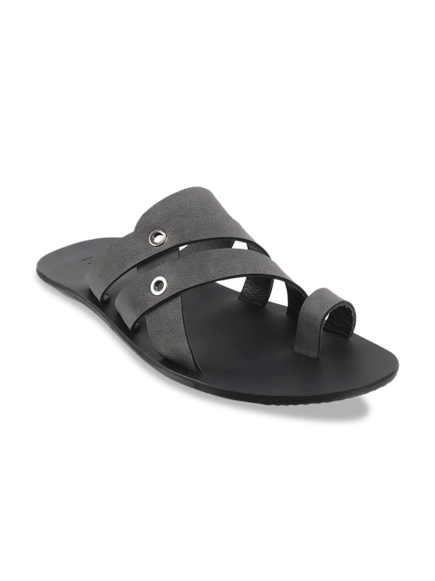 

Metro Men Grey Solid Comfort Sandals