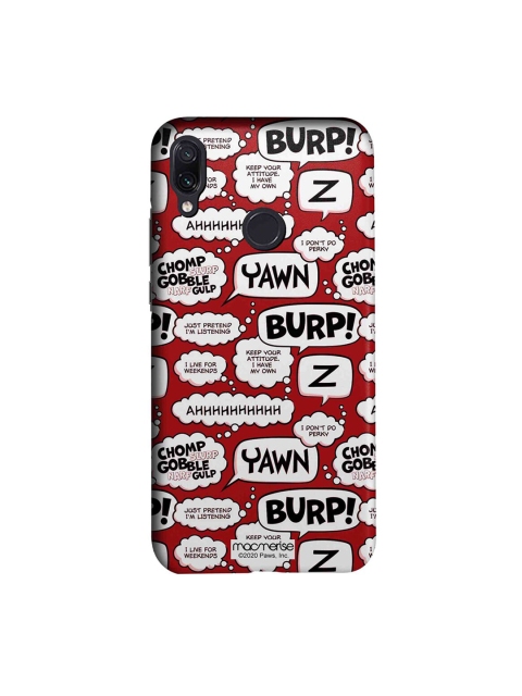

macmerise Red & White Moods of Garfield Red Xiaomi Redmi Note 7 Back Cover