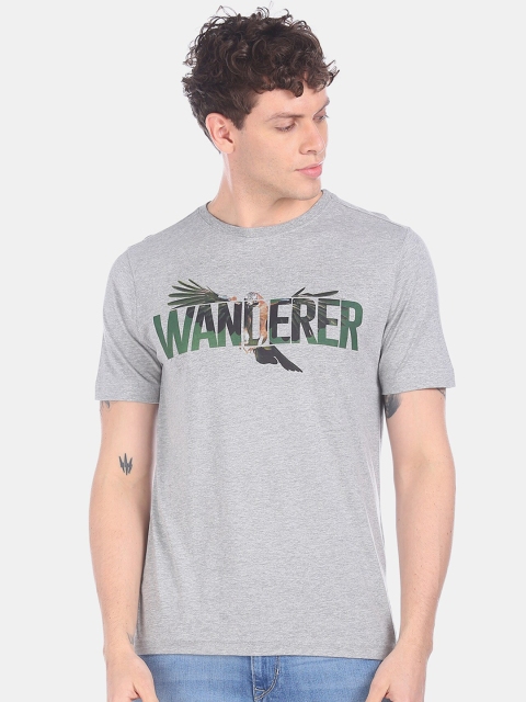 

Colt Men Grey Printed Round Neck T-shirt