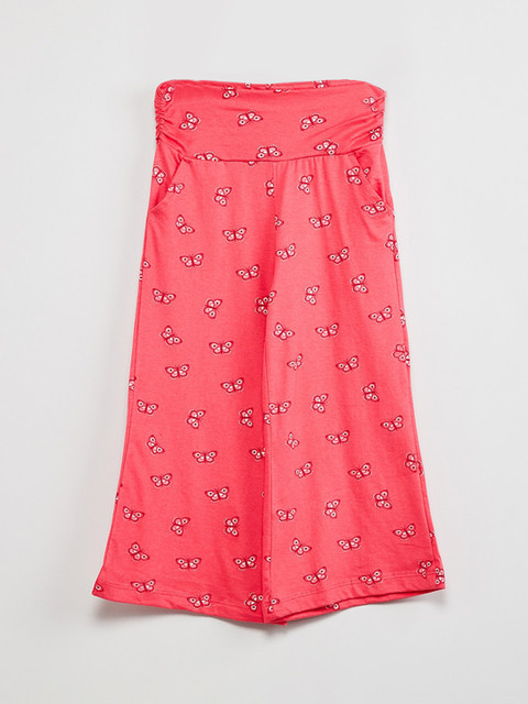 

max Girls Pink & Red Regular Fit Printed Regular Trousers
