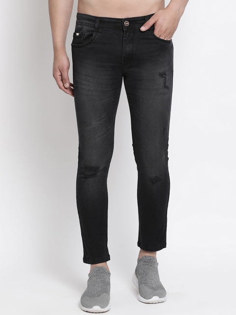 

COBB Men Black Skinny Fit Mid-Rise Mildly Distressed Jeans