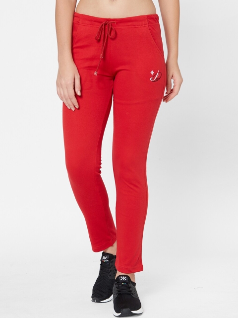 

Juliet Women Red Solid Slim-Fit Track Pants