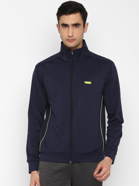 

Yuuki Men Navy Blue Printed Sporty Jacket