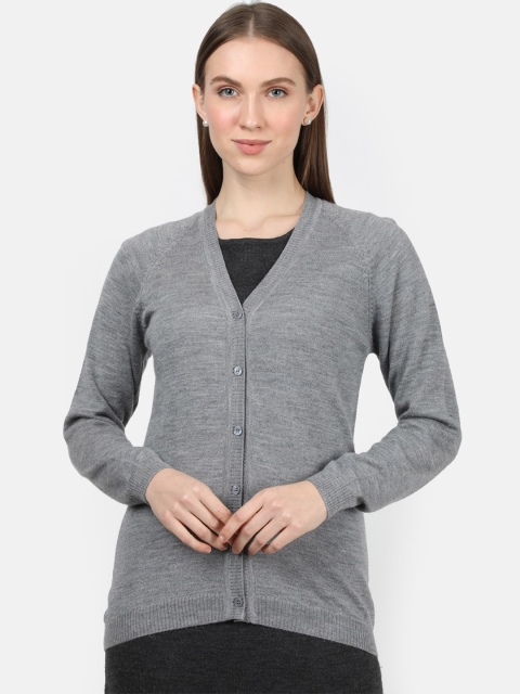 

Monte Carlo Women Grey Solid Cardigan