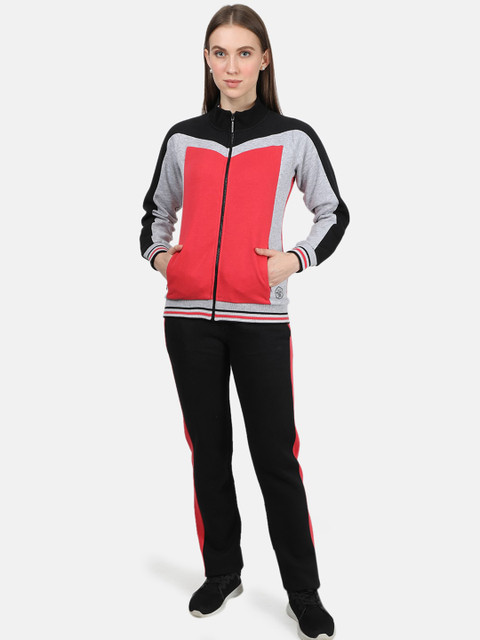 

Monte Carlo Women Black & Grey Colourblocked Tracksuit