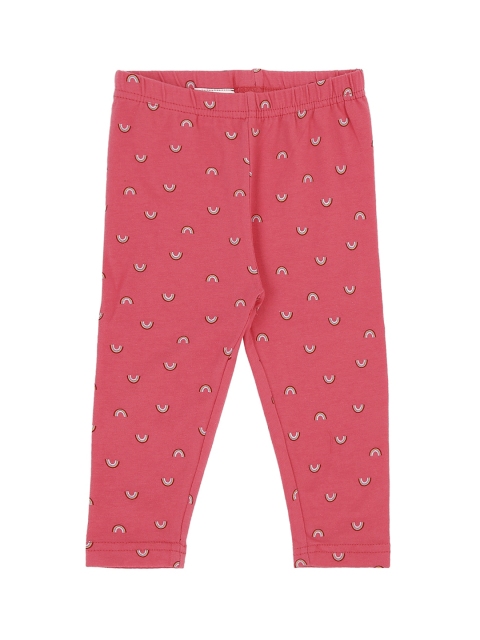 

Pantaloons Baby Girls Pink Printed Ankle-Length Leggings