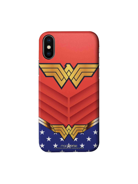 

macmerise Red & Blue Suit Up Wonder Woman iPhone XS DC Comics Printed Back Cover