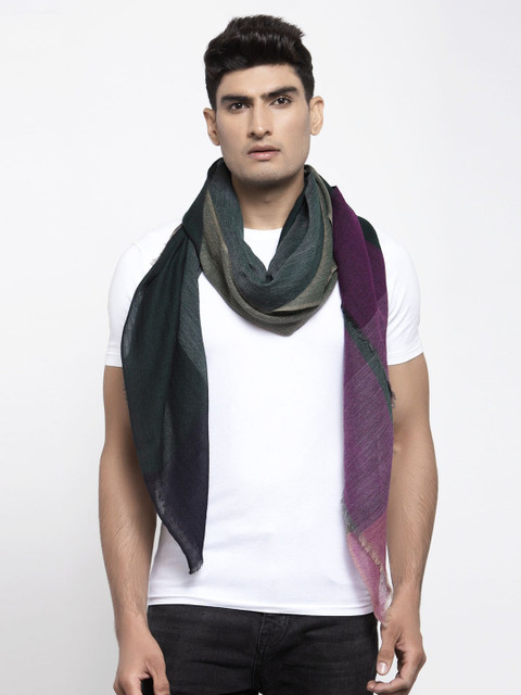 

Calvadoss Men Green & Purple Self-Design Sustainable Mufflers