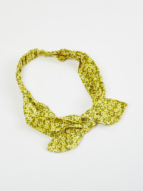 

Ginger by Lifestyle Women Yellow Printed Reusable 2-Ply Protective Outdoor Face Mask With Headband