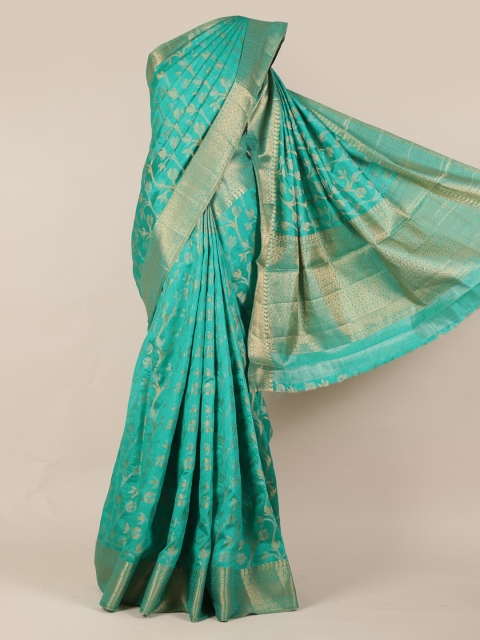 

Pothys Green Woven Design Jute Silk Saree