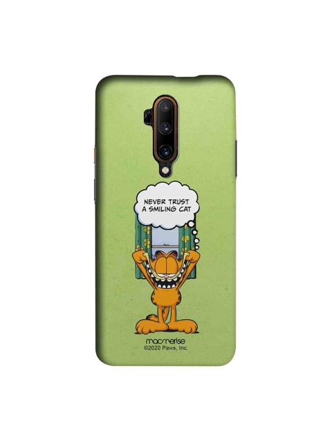 

macmerise Green & Orange Keep Smiling Printed OnePlus 7T Pro Back Case