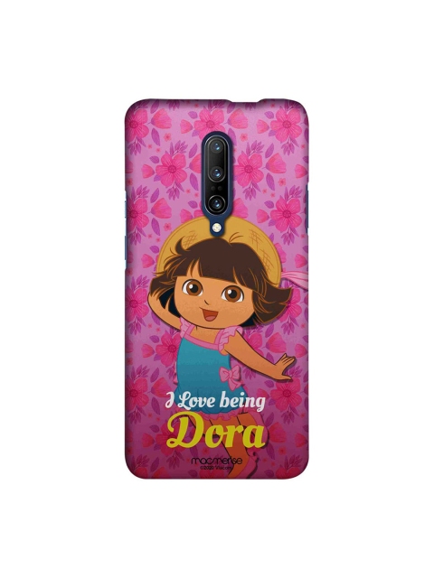 

macmerise Pink & Brown Lovely Dora OnePlus 7 Pro Back Case